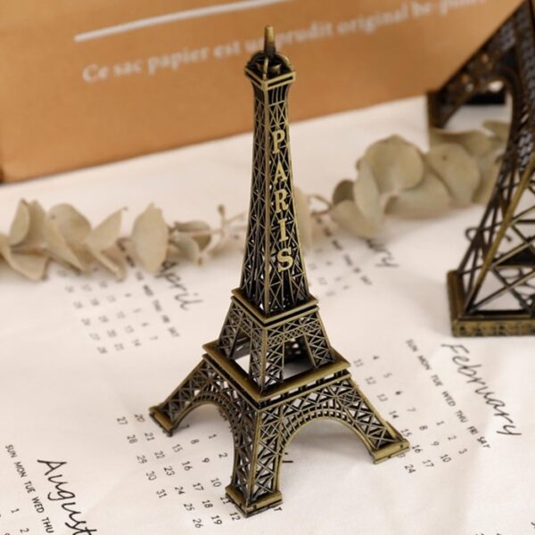 Mini Eiffel Tower Statue Vintage Metal Décor for Home & Office