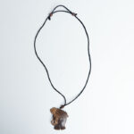 Coconut Shell Elephant Pendant Necklace - Image 3