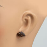 Coconut Shell Elephant Stud Earrings - Image 2