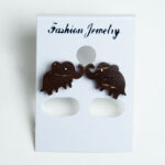 Coconut Shell Elephant Stud Earrings - Image 3