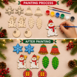 DIY Christmas Ornament Painting Set + 150 Piece Art Kit - Image 2