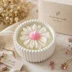 Petal Glow Candle – Handmade Daisy Flower Candle