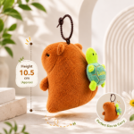 Cute Capybara Keychain with Lucky Turtle - Image 3