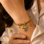 Hamsa Evil Eye Charm Bracelet for Women - Image 2