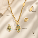 Hamsa Evil Eye Charm Necklace for Women - Image 4